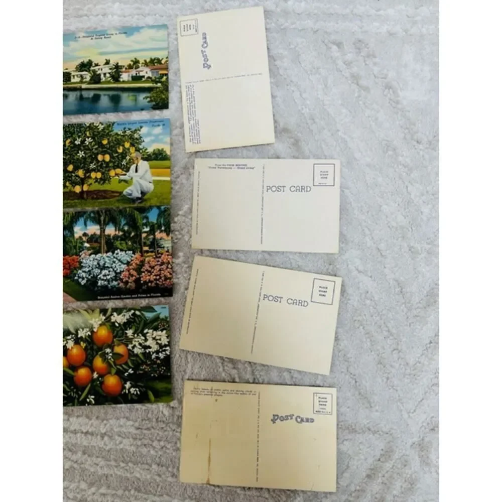 Tichnor Curteich Linen Post Cards Palm Beach Biltmore Lot of 16